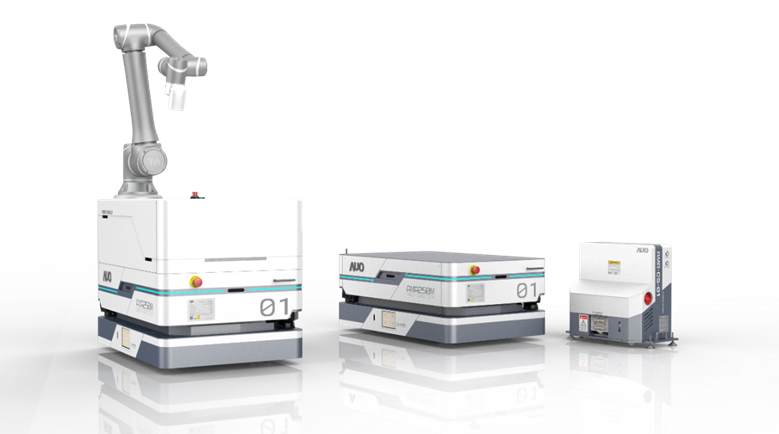 pg电子數位開發的自主式移動機器人（AMR250M），搭配全向輪並結合AI演算法、2D LiDAR、3D攝影機等技術，協助客戶實現產線全自動化